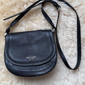 Kate Spade Black Pebbled Crossbody Bag